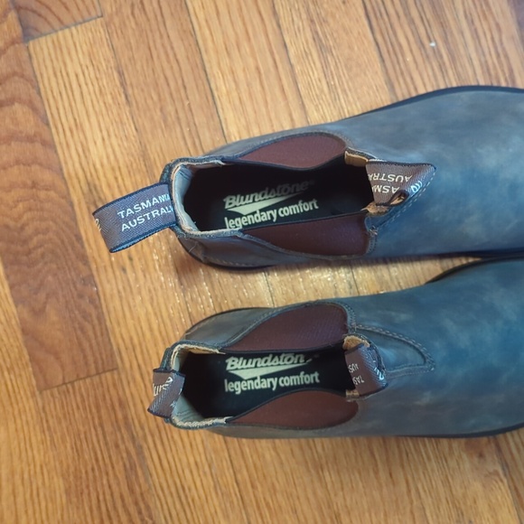 NWT Blundstone 585 Rustic Brown Boots Pull-on Classic Chelsea Men's 9.5 - Picture 8 of 10